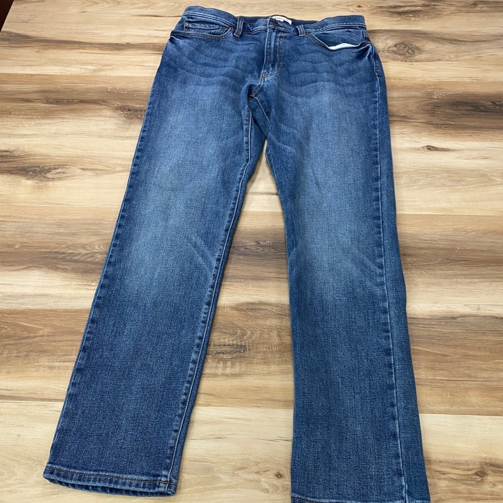 Lucky Brand 121 Slim Straight Jeans 34x32 Denim Stretch Blue Medium Wash